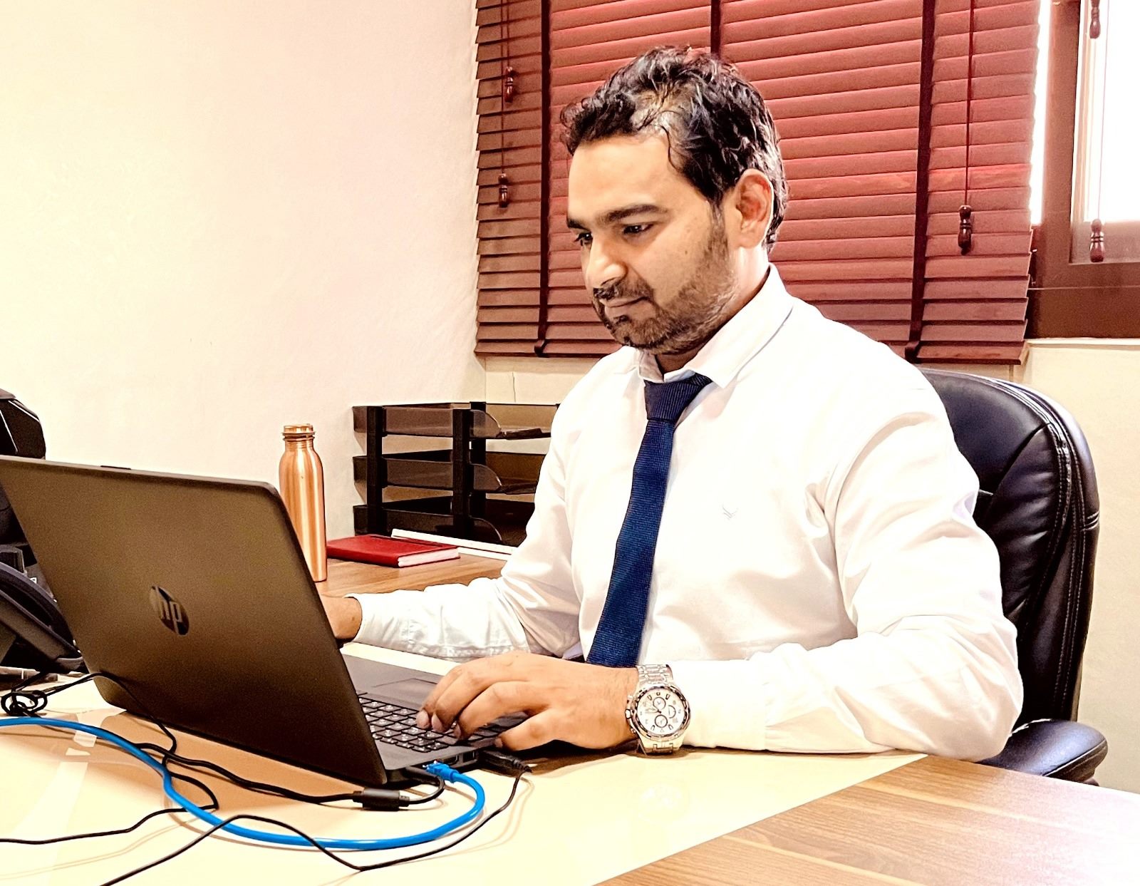 FS Consulting accountant preparing financial records